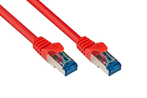 Patchkabel, Cat. 6A, S/FTP, PiMF, halogenfrei, 500MHz, rot, 3m, Good Connections® von Good Connections