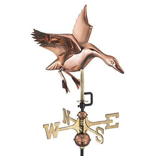 Good Directions 804PR Landing Duck Cottage Weathervane, Polished Copper with Roof Mount von Good Directions