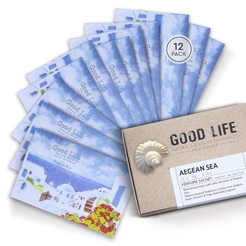 Good Life Ägäisches Meer Schrankduft | Entwickelt in Neuseeland | 12 Duftsäckchen von GOOD LIFE