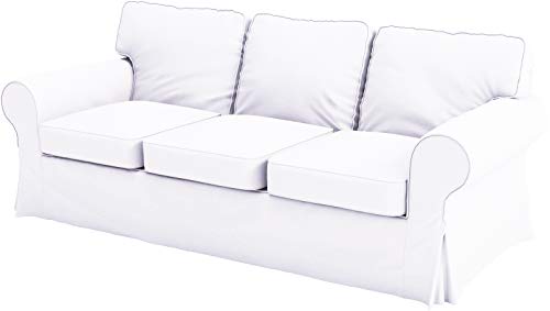 Good Life Die Ektorp 3 Sitz Sofa-Abdeckung Ersatz ist nach Maß für Ektorp-Sofa-Abdeckung, A Ektorp Sofa Slipcover Ersatz Dichtes Cotton White von Good Life