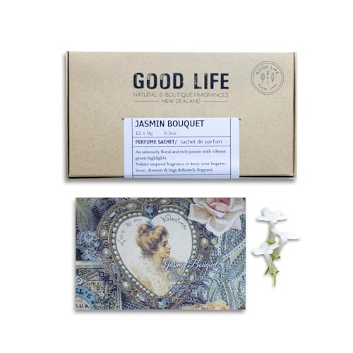 Good Life Jasminblüten Schrankduft | Entwickelt in Neuseeland | 12 Duftsäckchen von Good Life