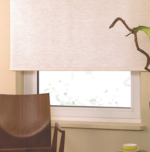 Rollo Springrollo Mittelzugrollo Schnapprollo Fensterrollo Sichtschutz Breite 62 bis 222 cm Höhe 180 cm Braun Mocca (142 x 180 cm) von Good Life