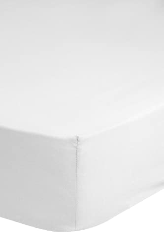 Spannbettlaken, 60 x 120 cm, Baumwolle (ohne Bügeln) (30 cm Ecken), Weiß von Good Morning