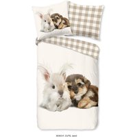 good morning Kinderbettwäsche "Cute Rabbit & Dog", (2 tlg.) von Good Morning