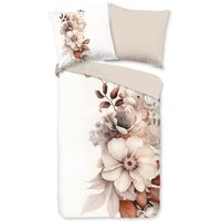 good morning Wendebettwäsche "Vester", 100% Baumwolle, Renforcé, Reißverschluss, Wendeoptik, Blumen, cream good morning Wendebettwäsche "Vester", 100% Baumwolle, Renforcé, Reißverschluss, Wendeoptik, Blumen, cream von Good Morning