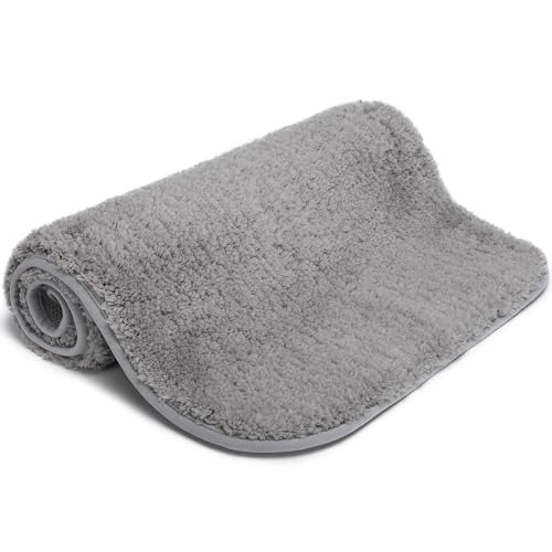 Good Nite Badematte, grau, Badezimmerteppich, Badezimmer-Fußmatten, 50 x 80 cm, Luxus-Badematte, Badezimmerteppich, maschinenwaschbar, saugfähig, extra weich von Good Nite