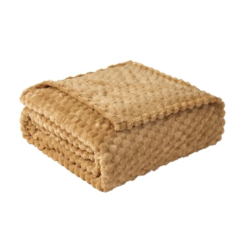 Good Nite Kuscheldecke Flauschig Decke 270 x 230 cm Tagesdecke Weich Mikrofase Sofadeck Wohndecke Warme Fleecedecke für Sofa und Bett Schlafzimmer Büro Beige von Good Nite
