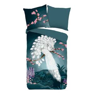 home24 Bettwäsche Genesis 155 x 200 cm + Kissen 80 x 80 cm Blau/Grün von home24