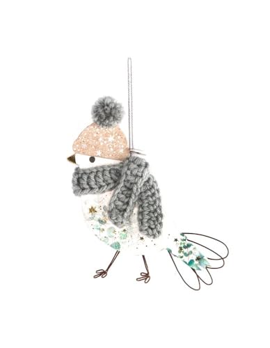 Good old Friends Wintervogel Blumen/Sterne, Grauer Schal von Good old Friends