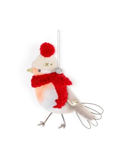 Good old Friends Wintervogel Rotkehlchen, roter Schal von Good old Friends