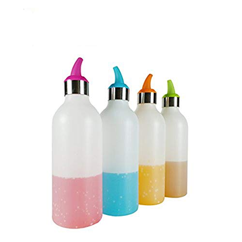 Quetschflasche,Squeeze Bottles, Jam Squeeze Flasche Kochen 450ml Speisewürze Flaschen für Sirup, Soße, Ketchup, Dressing, zur Aufbewahrung,Set 4 von Good partner