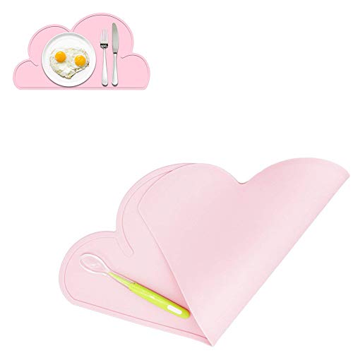 Tischset Kinder platzdeckchen Good partner Kinder silikon Wolke platzset wasserdicht (Rosa) von Good partner