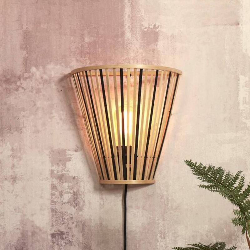 GOOD & MOJO Merapi Wandleuchte, natur/schwarz GOOD & MOJO Merapi Wandleuchte, natur/schwarz von Good & Mojo