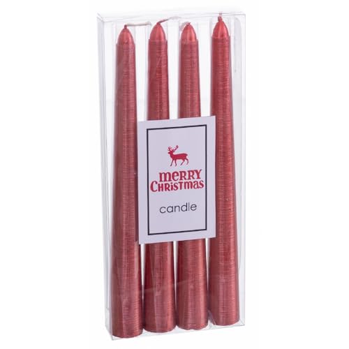 Set mit 4 roten Kerzen, 20 cm von Good4You