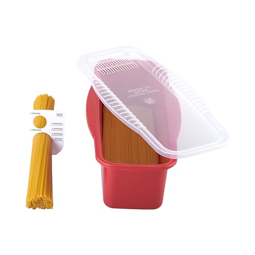 GoodCook Mikrowellen-Nudelkocher mit Siebdeckel und Kochanleitung, Mikrowellen-Nudelkocher, kocht bis zu 4 Portionen Pasta von GoodCook
