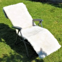Läufer Teppich Sitzdecke Liegeauflage Schafsfel Lammfell Weiss Lang 180x50 cm von GoodFellDE