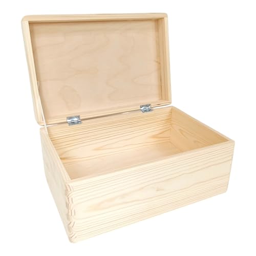 GoodFreshDecor Holzkiste - Holzbox mit Deckel - 30x20x14 cm - Holzbox - Kiefernholz Tannenholz - Natur von GoodFreshDecor
