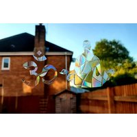 Regenbogen Om-Aum Symbol Yoga Meditation Suncatcher Fensterfolie Selbstklebend Prisma Dekoration Weihnachtsgeschenk Maker Haus, Auto von GoodHealingSourceUK