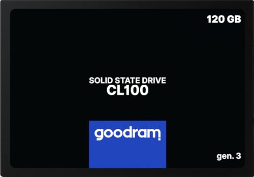 goodram SSD 120GB CL100 Gen.3 Solid State Drive SSD mit SATA III Interface 3D TLC NAND Flash Speicherchips 2,5 Zoll zur Beschleunigung Ihres PCs bis zu 10 Mal Schwarz 120 GB von GoodRam