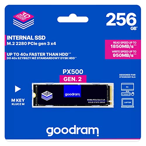 goodram SSD 256GB PX500 GEN.2 PCIE3x4 NVMe M.2 2280 von GoodRam