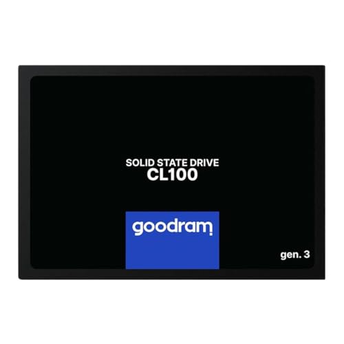 goodram SSD 480GB CL100 Gen.3 Solid State Drive SSD with SATA III Interface 3D TLC NAND Flash Memory Chips 2.5 Inch for Accelerating Your PC up to 10 Times Black 480 GB von GoodRam
