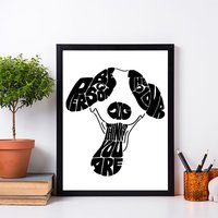 "Handbeschrifteter Hunde Kunstdruck "Be The Person" Zitat, Ungerahmt." von GoodShepardDesigns
