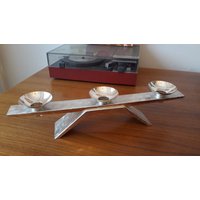 60S Wmf Design Kerzenständer Versilbert 41, 5cm Lang 60Er Jahre von GoodTimesDeutschland