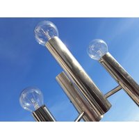 70Er Sputnik Chrom 3 Armig Pendel Zuglampe Vintage Lampe 70S von GoodTimesDeutschland