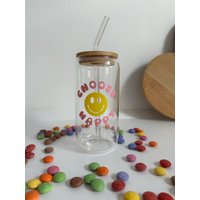 Choose Happy Smiley Personalisiertes Glas Becher Coffeecup Trinkglas Mit Deckel Und Strohhalm Choose Happy Smiley Personalisiertes Glas Becher Coffeecup Trinkglas Mit Deckel Und Strohhalm von littleandloved2025