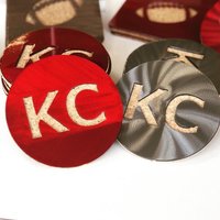 Kc Steel & Cork Untersetzer, 4 "Mit Pulverbeschichtung von GoodVibesMetal