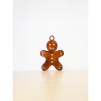 Lebkuchen Mann Metall Weihnachtsbaumschmuck | Urlaub Dekor Weihnachtsgeschenk Handgemachtes Geschenk von GoodVibesMetal