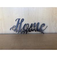 "Metall "Home" Wandkunst Blätterkranz Eingangsbereich Schild." "Metall "Home" Wandkunst Blätterkranz Eingangsbereich Schild." von GoodVibesMetal