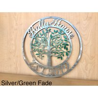 Personalisiertes Baum Des Lebens Metallschild Benutzerdefinierter Türschild von GoodVibesMetal