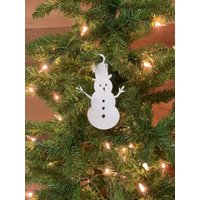 Schneemann Metall Weihnachtsbaumschmuck | Urlaub Dekor Weihnachtsgeschenk Handgemachtes Geschenk von GoodVibesMetal