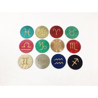 Sternzeichen-Untersetzer Handgefertigt Aus Stahl & Kork, Pulverbeschichtet von GoodVibesMetal