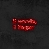 2 Wörter, 1 Finger Neon Zeichen| | Schild Licht| Neonschild Schlafzimmer| Schild| Led Partyschild| Leuchtreklame| Bar von GoodVibesNeon
