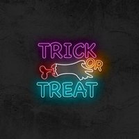Trick Or Treat Halloween Neon Schild, Deko, Custom Led Lichter, Gruselig Schild von GoodVibesNeon