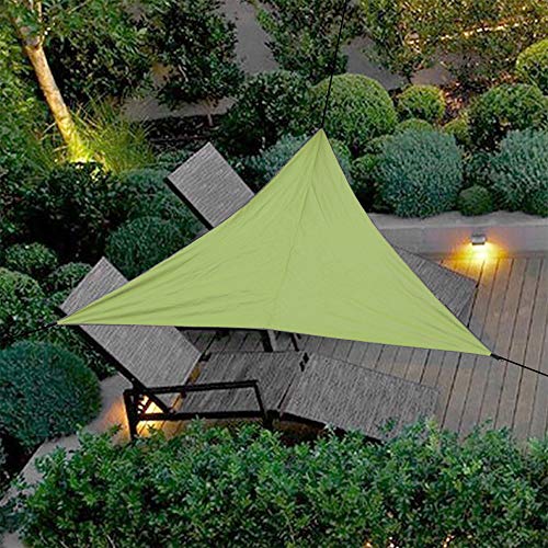 Sonnensegel Dreieckig Wasserdicht Sonnenschutz Garten Balkon PES Polyester UV Schutz für Garten Outdoor, 4x4X4m von Goodbox