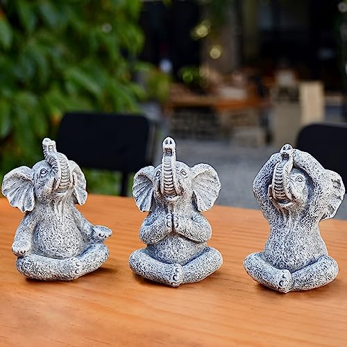 Yoga-Elefanten-Statue – einzigartige Elefanten-Ornamente für Zuhause, perfekte Elefanten-Geschenke für Frauen und Erwachsene, weiße Elefanten-Geschenkidee, elegante Elefanten-Figur, Heimdekoration von Goodeco