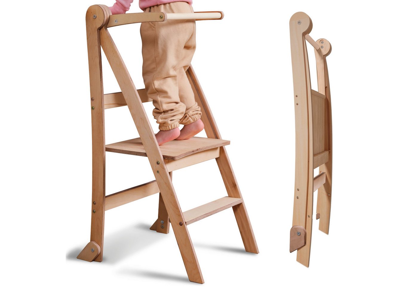 Goodevas Kinderklappstuhl Lernleiter Montessori: Klappbare Lernleiter mit Kippschutz Goodevas Kinderklappstuhl Lernleiter Montessori: Klappbare Lernleiter mit Kippschutz von Goodevas