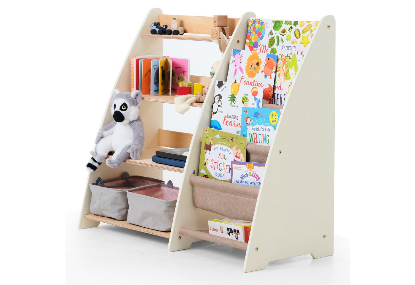 Goodevas Kinderregal Holz-Bücherregale Funktionaler Spielzeugorganisator für Kinderzimmer Goodevas Kinderregal Holz-Bücherregale Funktionaler Spielzeugorganisator für Kinderzimmer von Goodevas