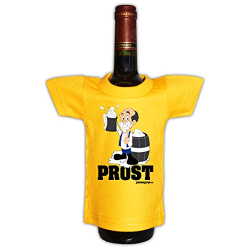 Goodman Design Coole Deko und Geschenkverpackung für Flaschen / Weinflaschen : Prost Biertrinker Flaschenshirt von Goodman Design