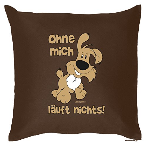 Goodman Design Kissen mit lustigem Hundemotiv - Ohne Mich läuft Nichts! - Geschenk für echte Tierliebhaber - Zierkissen - Couch Kissen von Goodman Design