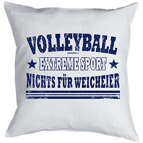 Volleyball Sprüche Kissenbezug - Deko Volleyball : Volleyball Extreme Sport -- Kissen ohne Füllung -- Farbe: weiss von Goodman Design