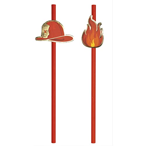 Generique Feuerwehr-Trinkhalme für Kindergeburtstage Tischzubehör 10 Stück rot Generique Feuerwehr-Trinkhalme für Kindergeburtstage Tischzubehör 10 Stück rot von Goodmark