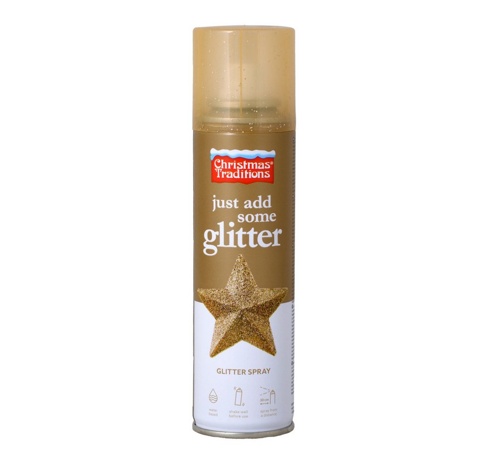 Goodmark Weihnachtsfigur Glitterspray - gold - ca. 100 ml von Goodmark