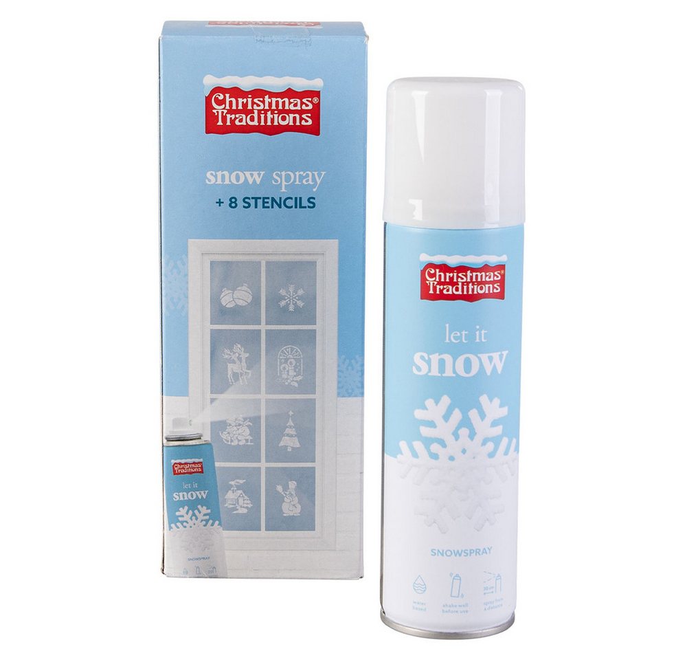 Goodmark Weihnachtsfigur Schneespray - ca. 150 ml - inkl. Schablonen von Goodmark