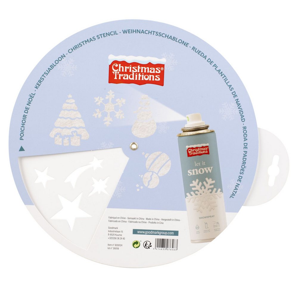 Goodmark Weihnachtsfigur Weihnachtsschablonen-Rad - mit 4 Motiven - Ø = ca. 25 cm von Goodmark