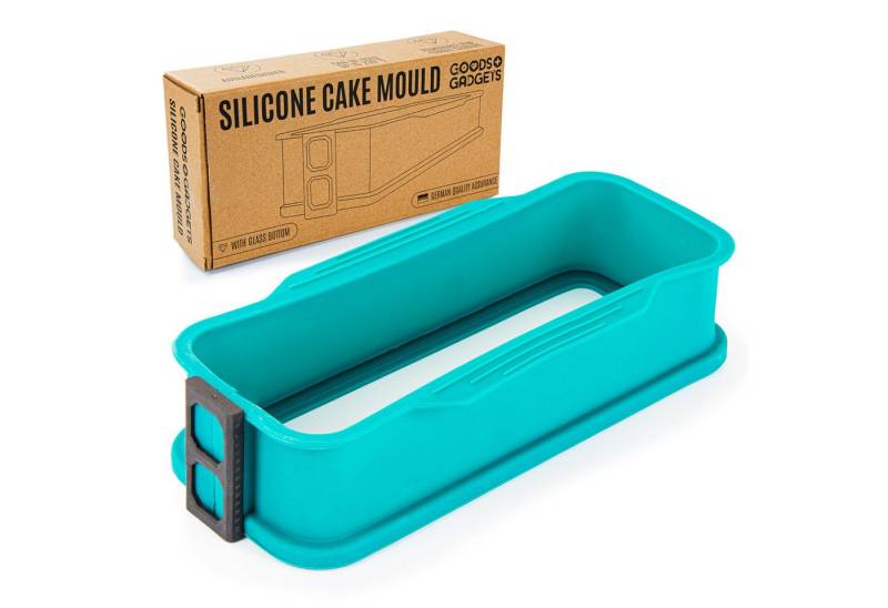 Goods+Gadgets Backform Silikon Springform, Antihaftbeschichtete Kuchen-Form & Glasboden von Goods+Gadgets