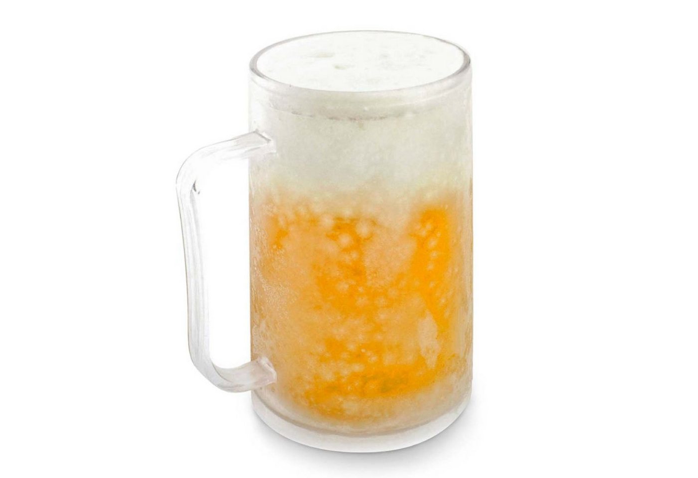 Goods+Gadgets Bierkrug Frozen Mug Kühlbecher Eiskrug, Trinkglas mit Kühlakku von Goods+Gadgets